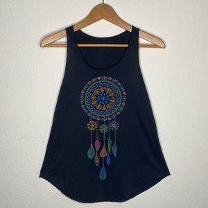 Black Tank w Multi Color Design